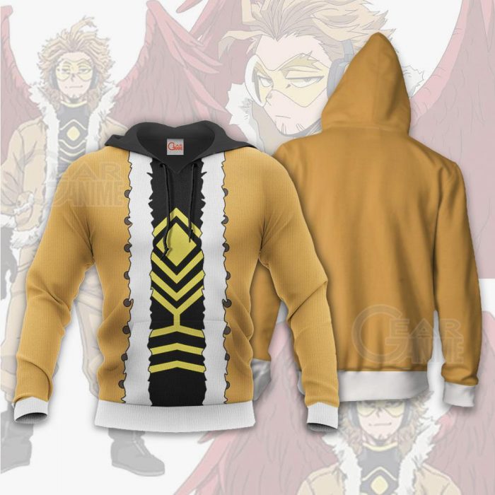 1026 Costumes Keigo Takami Hawks My hero Academia VA 2 hoodie font and back - My Hero Academia Store