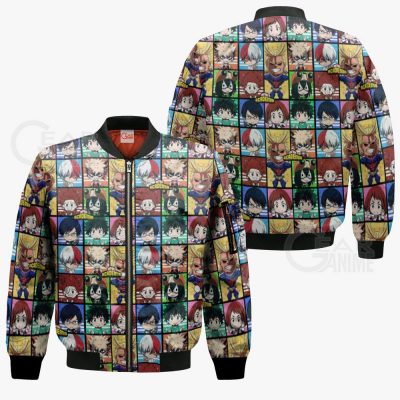 1027 AOP My Hero Academia Characters VA 4 Bomber jacket front and back - My Hero Academia Store