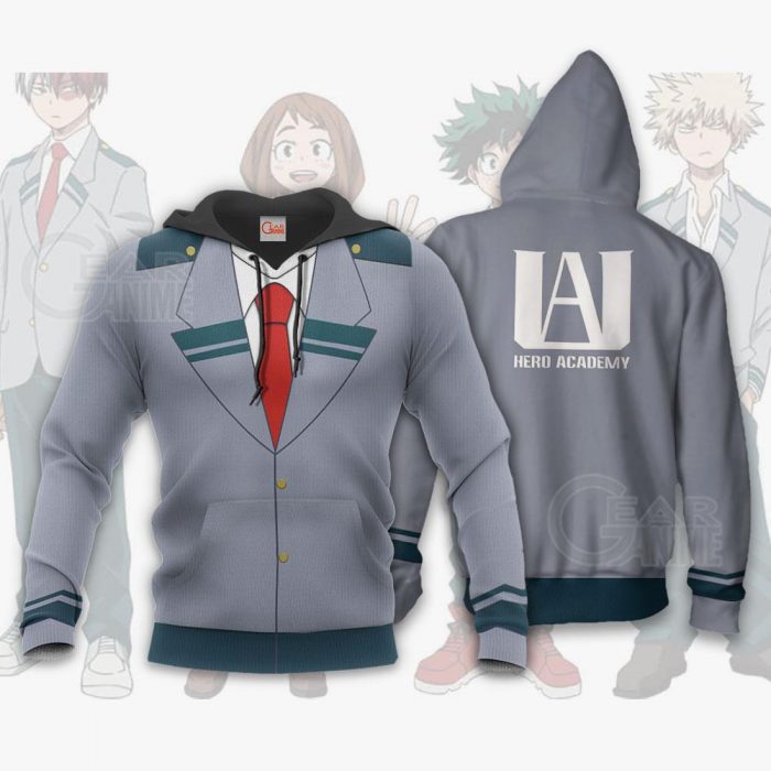 1124 AOP My Hero Academia Uniform VA 2 hoodie font and back - My Hero Academia Store