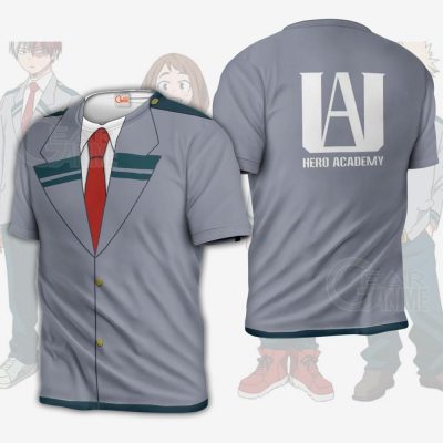 1124 AOP My Hero Academia Uniform VA 5 tshirt font and back 1 - My Hero Academia Store