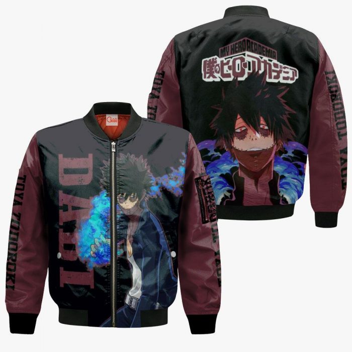 1201 AOP My Hero Academia Characters VA Dabi 4 Bomber jacket front and back - My Hero Academia Store