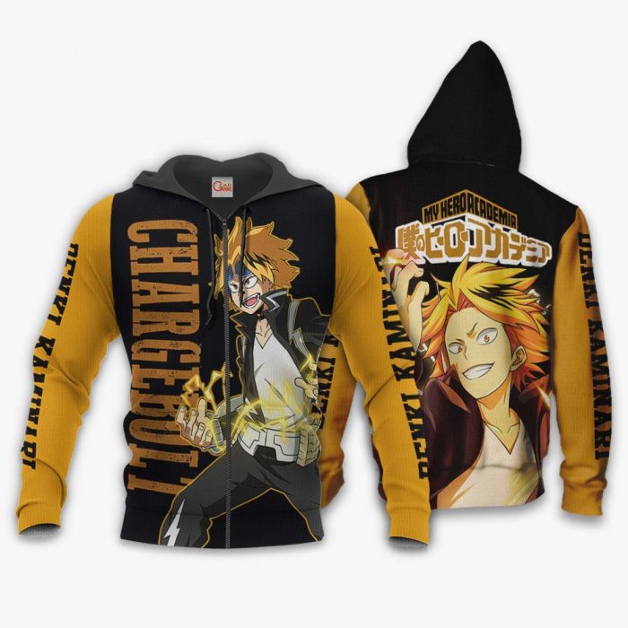 1201 AOP My Hero Academia Characters VA Denki Kaminari 1 Zip hoodie font and back n - My Hero Academia Store