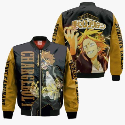 1201 AOP My Hero Academia Characters VA Denki Kaminari 4 Bomber jacket front and back - My Hero Academia Store