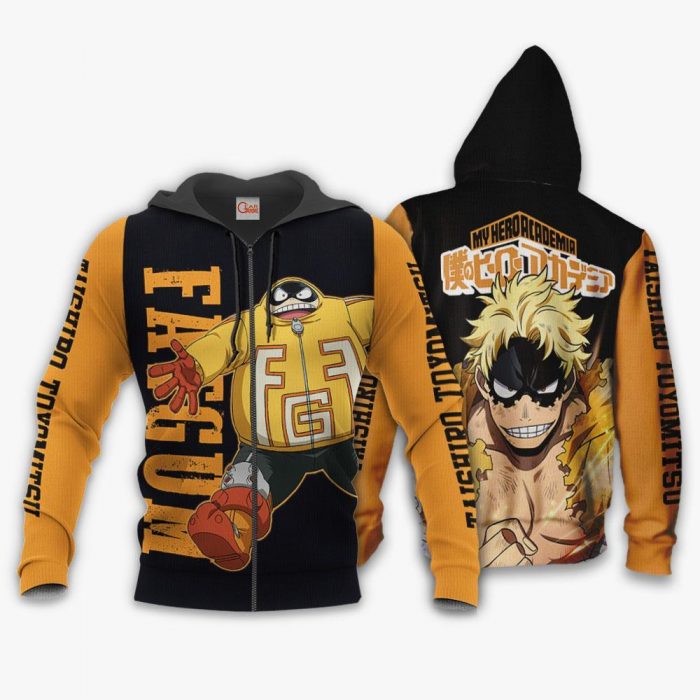 1201 AOP My Hero Academia Characters VA Fatgum 1 Zip hoodie font and back n - My Hero Academia Store