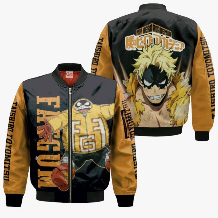 1201 AOP My Hero Academia Characters VA Fatgum 4 Bomber jacket front and back - My Hero Academia Store