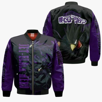 1201 AOP My Hero Academia Characters VA Fumikage Tokoyami 4 Bomber jacket front and back - My Hero Academia Store