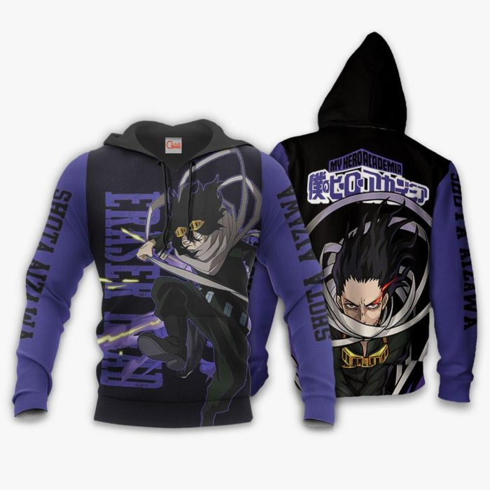 1201 AOP My Hero Academia Characters VA Shota Aizawa 2 hoodie font and back - My Hero Academia Store