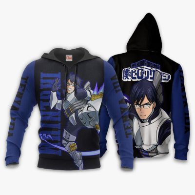 1201 AOP My Hero Academia Characters VA Tenya Ida 2 hoodie font and back - My Hero Academia Store