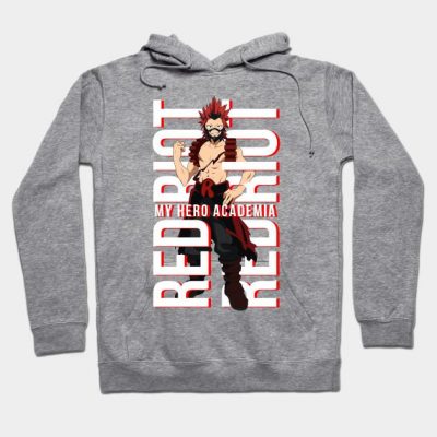 RedRiotTypographyMHAHoodie 1 - My Hero Academia Store