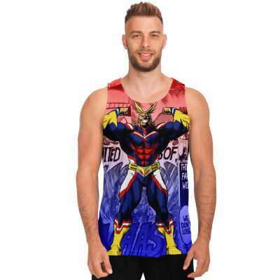 b3e138fec16942f5ec7d3eee288f613a tankTop male front - My Hero Academia Store