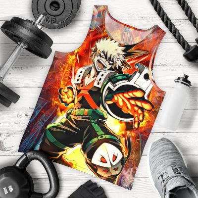 blazing bakugo premium tank top 198660 - My Hero Academia Store