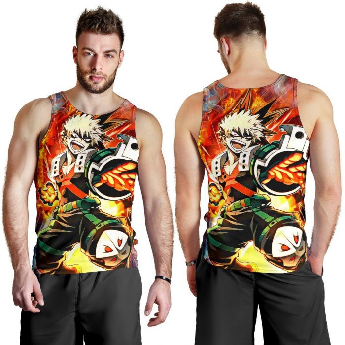 blazing bakugo premium tank top 277666 - My Hero Academia Store