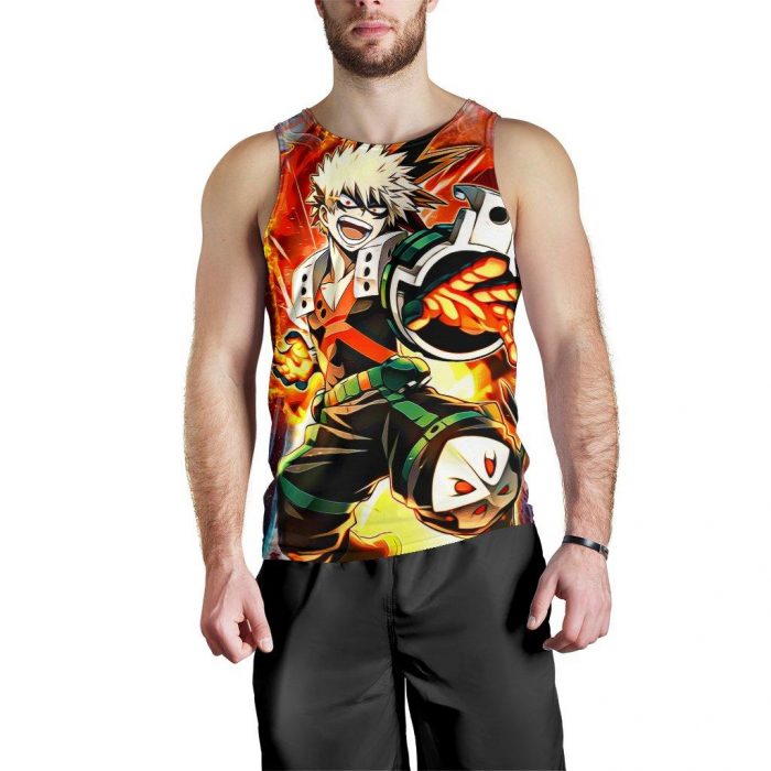 blazing bakugo premium tank top 462341 - My Hero Academia Store