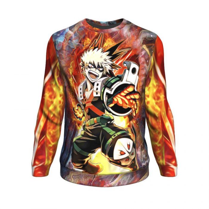 blazing bakugo sweatshirt 295855 - My Hero Academia Store