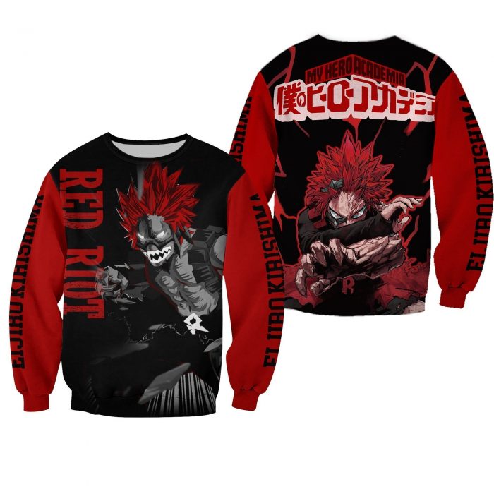 eijirou kirishima shirt my hero academia anime hoodie sweater gearanime 2 - My Hero Academia Store