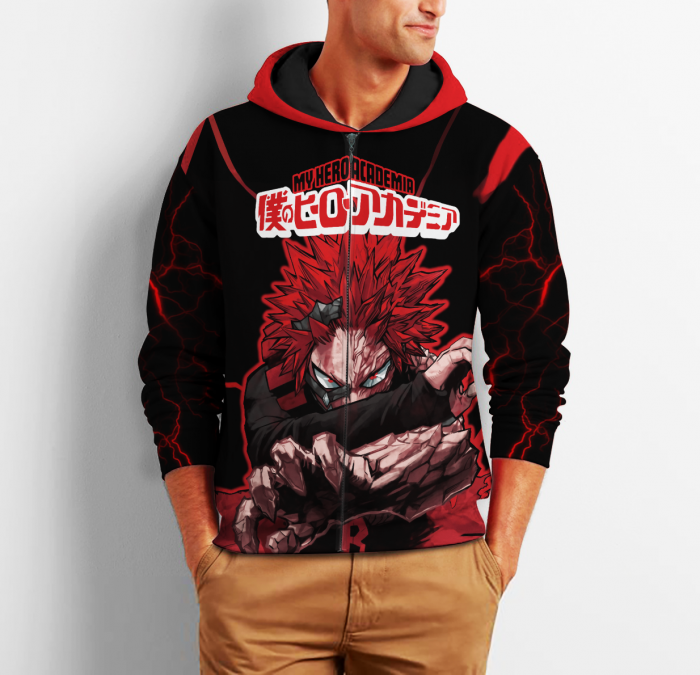 eijirou kirishima zip hoodie my hero academia anime shirt fan gift ha06 gearanime 2 - My Hero Academia Store