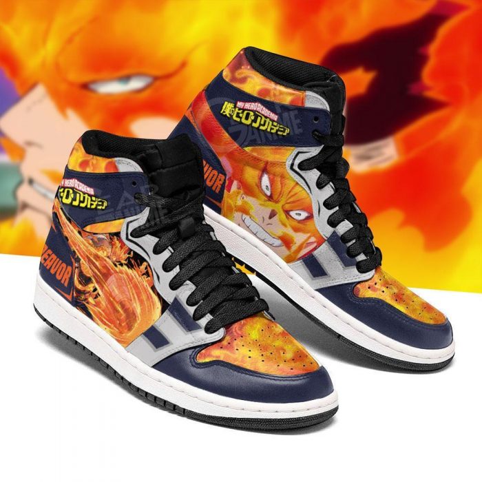 enji todoroki jordan sneakers endeavor my hero academia anime shoes gearanime 3 - My Hero Academia Store