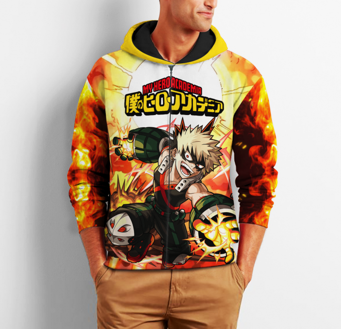 katsuki bakugou zip hoodie my hero academia anime shirt fan gift ha06 gearanime 3 - My Hero Academia Store