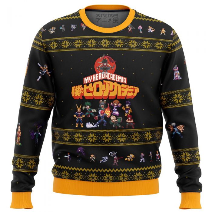 my hero academia boku no sprites premium ugly christmas sweater 668151 - My Hero Academia Store