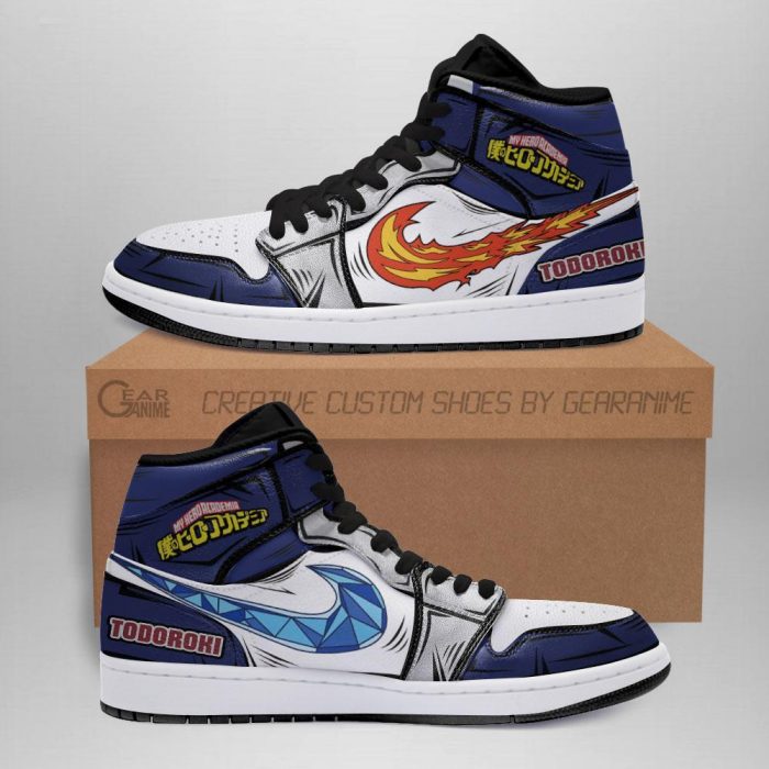 shoto todoroki jordan sneakers my hero academia anime custom shoes mn09 gearanime - My Hero Academia Store