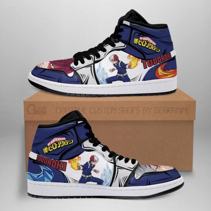 todoroki shoto jordan sneakers custom my hero academia anime shoes mn05 gearanime - My Hero Academia Store