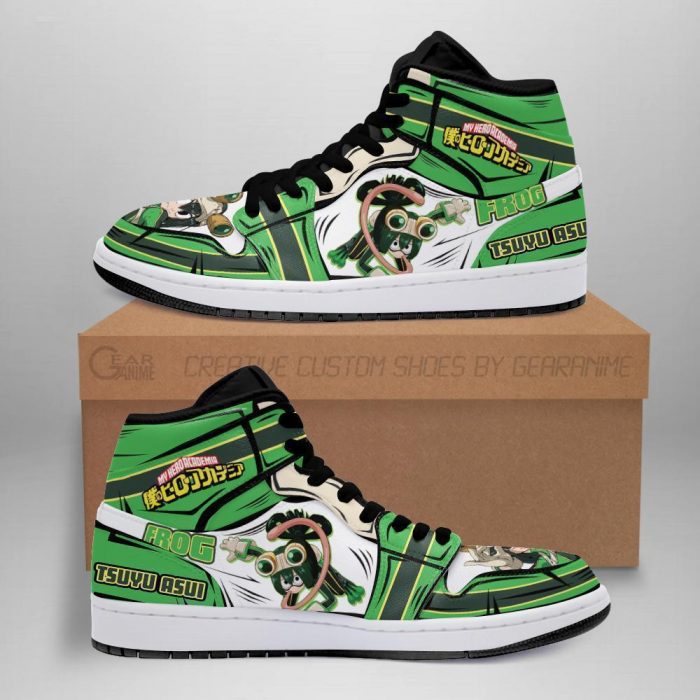 tsuyu asui jordan sneakers skill my hero academia anime shoes pt04 gearanime - My Hero Academia Store