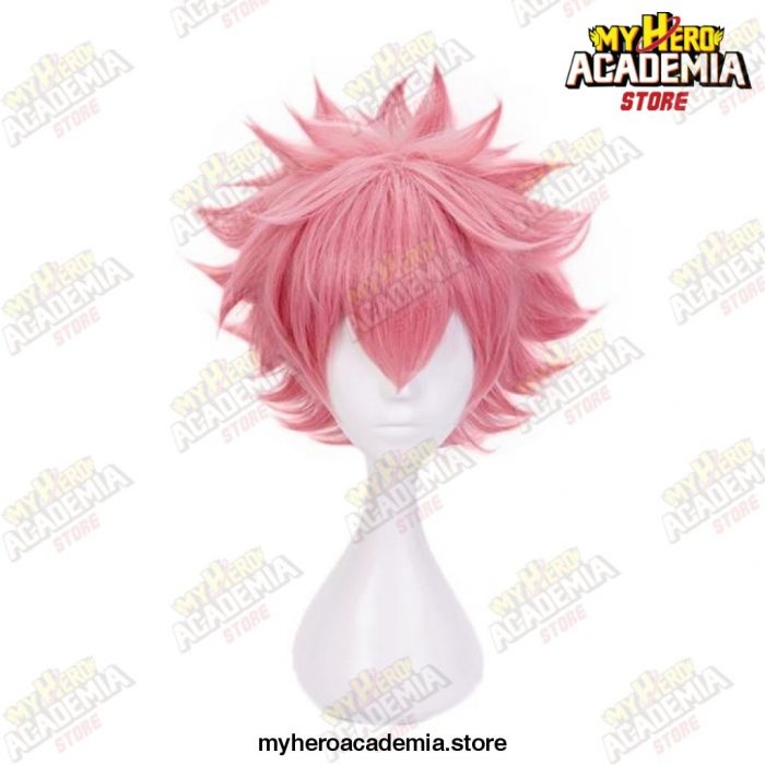 2021 My Hero Academia Mina Ashido Pink Wig With Headwear Cosplay Costume Boku No Heat Resistant