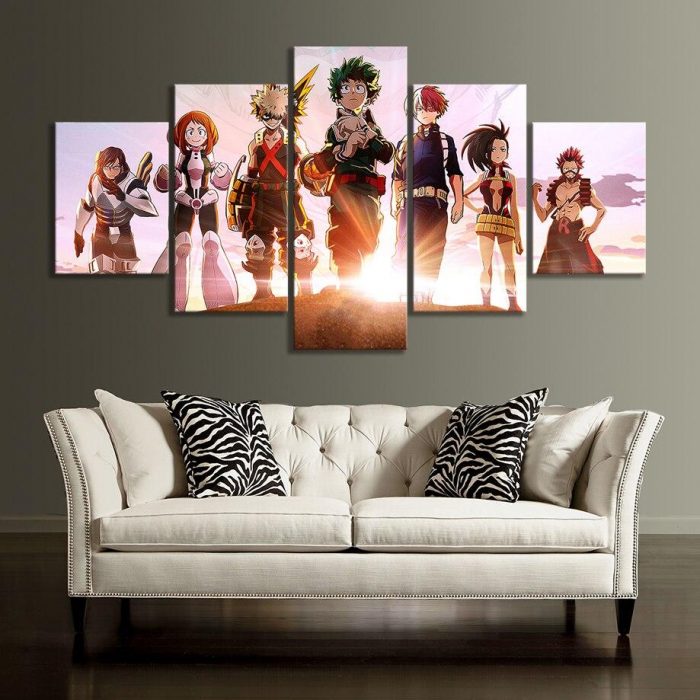 5 Piece My Hero Academia Two Heroes Movie Poster Canvas Paintings Wall Art Boku No Hero 1 - My Hero Academia Store