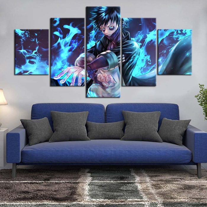 5 Pieces My Hero Academia Anime Art Oil Painting Canvas Artwork Home Decor Wall Stickers Sofa 1 - My Hero Academia Store