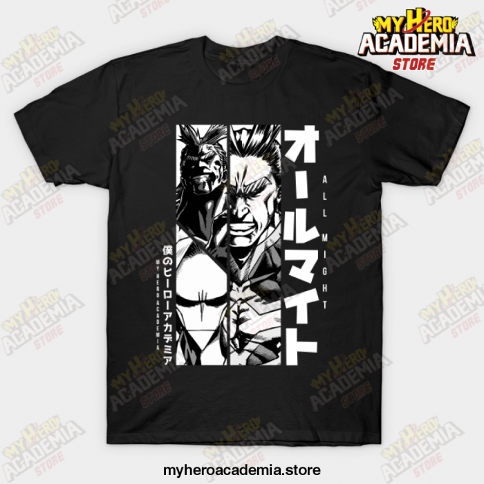 All Might Mha Design T-Shirt Black / S