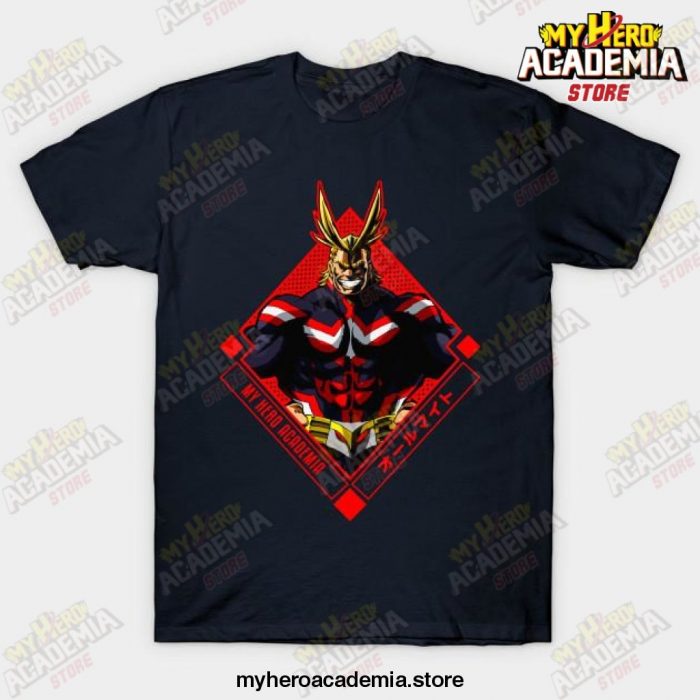 All Might My Hero Academia Diamond Anime T-Shirt Navy Blue / S