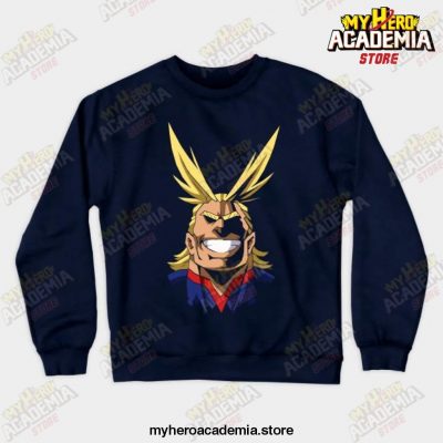 All Might Symbol Of Peace Crewneck Sweatshirt Navy Blue / S