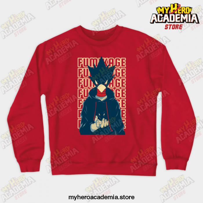 Anime Mha Fumikage Tokoyami Crewneck Sweatshirt Red / S