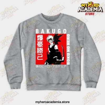 Anime Mha Kacchan Crewneck Sweatshirt Gray / S