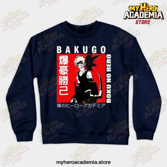 Anime Mha Kacchan Crewneck Sweatshirt Navy Blue / S