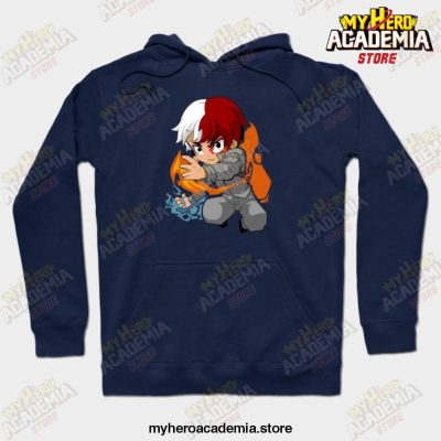 Anime Mha Todoroki Shoto Hoodie Navy Blue / S