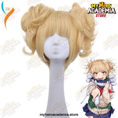 Anime My Boku No Hero Academia Akademia Himiko Toga Short Light Blonde Ponytails Heat Resistant