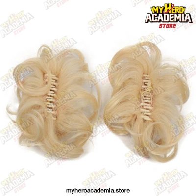 Anime My Boku No Hero Academia Akademia Himiko Toga Short Light Blonde Ponytails Heat Resistant