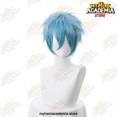 Anime My Hero Academia Boku No Hiro Akademia Shigaraki Tomura Wigs Short Gray Blue Mixed Curly