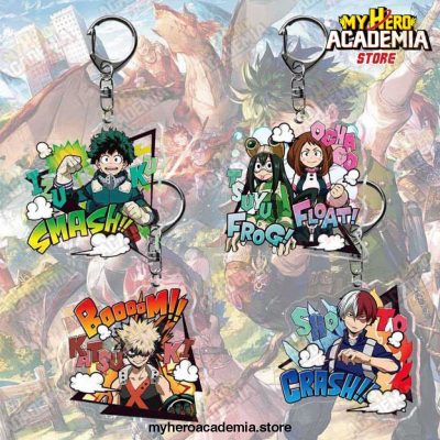 Anime My Hero Academia Boku No Keychain Acrylic Keyring Key Chain Pendants