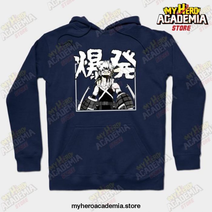 Bakugo Katsuki Explosion Anime Hoodie Navy Blue / S