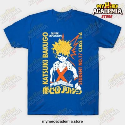 Boku No Hero Academia Katsuki Bakugo - Kaachan T-Shirt Blue / S