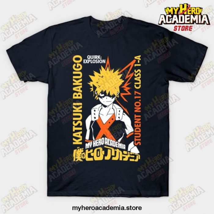 Boku No Hero Academia Katsuki Bakugo - Kaachan T-Shirt Navy Blue / S