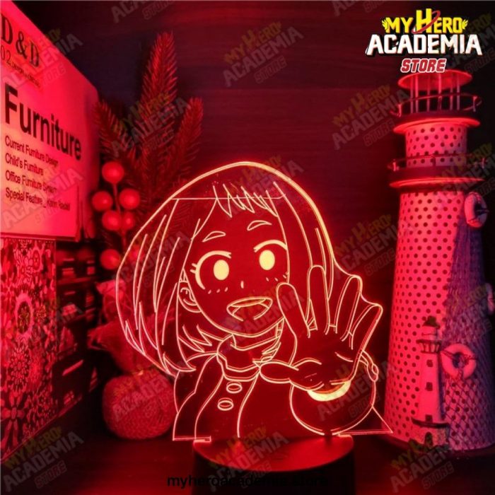 Boku No Hero Academia Ochaco Uraraka 3D Led Anime Lamp Nightlights My Hero Academia Visual Light