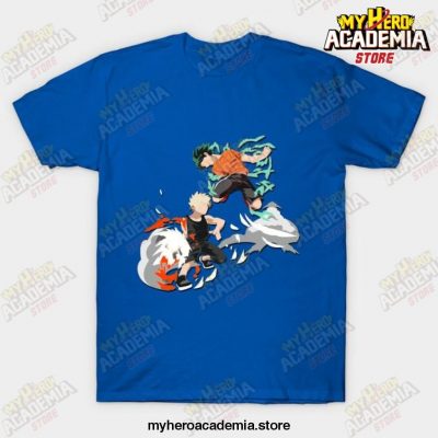 Boku No Hero Bakugo And Midoriya T-Shirt Blue / S