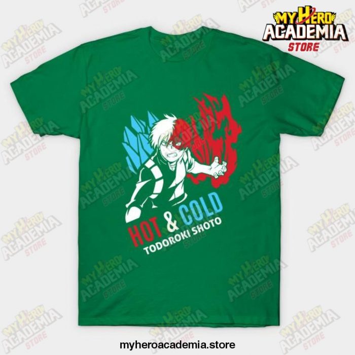 Hot N Cold Todoroki Shoto T-Shirt Green / S