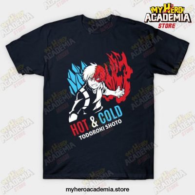 Hot N Cold Todoroki Shoto T-Shirt Navy Blue / S