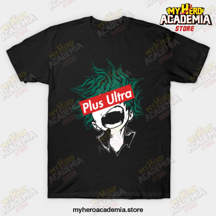 Izuku Midoriya Plus Ultra Hero Mha T-Shirt Black / S