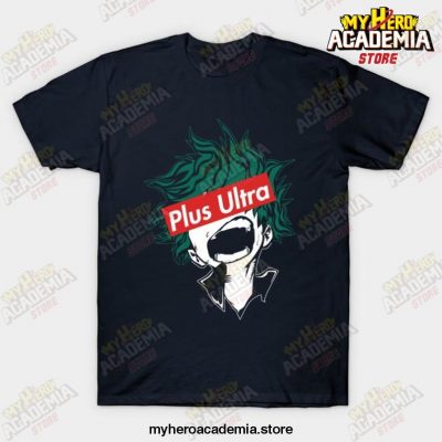 Izuku Midoriya Plus Ultra Hero Mha T-Shirt Navy Blue / S