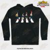 Mha Hero Road Hoodie Black / S